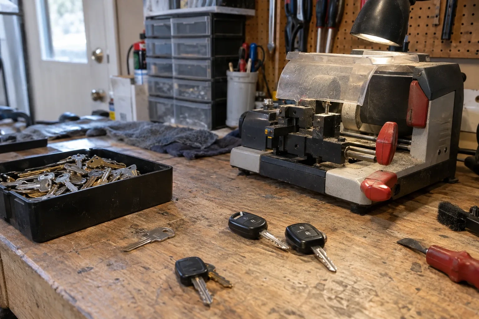 Illustrative locksmith scene; not an actual job